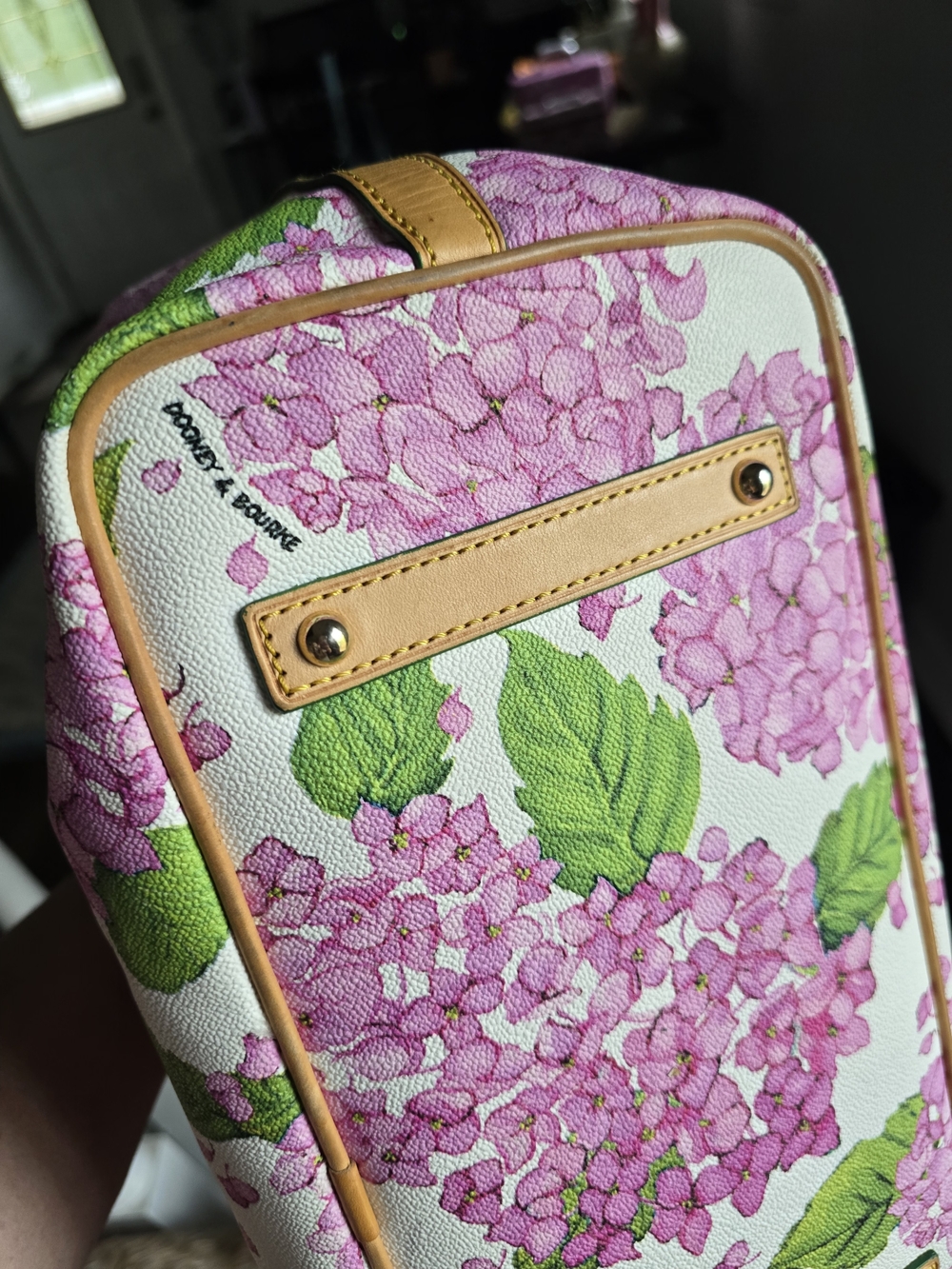 Dooney & Bourke Pink Hydrangea Floral Tote - Picture 3 of 6
